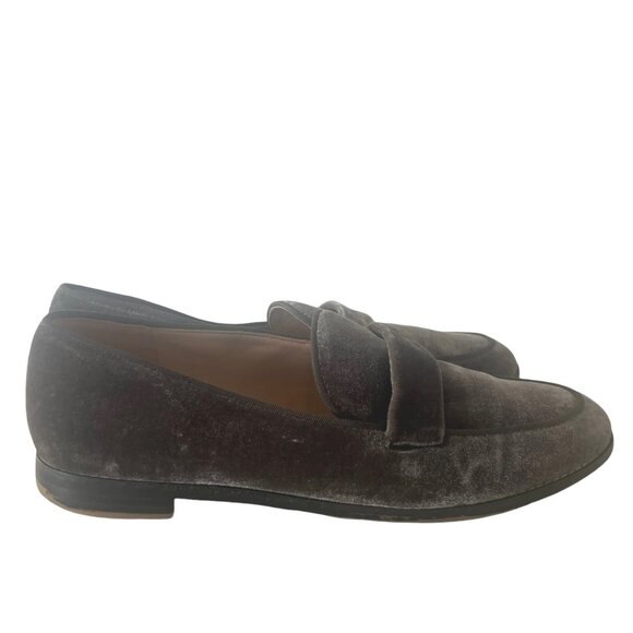 FRANCO SARTO Hudley Velvet Loafers 9.5 Comfort Slip On Flats Nimbus Grey Gray - Picture 3 of 7